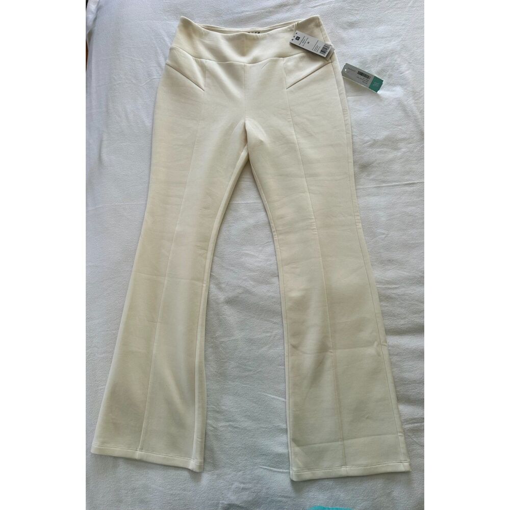 NIC+ZOE NWT Alabaster Scuba Flae Active Pants M ACTW248385